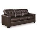  Manufacturer Color_Dark Brown  -- Santorine Stationary Leather Match Sofa IMAGE 1