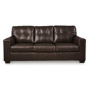  Manufacturer Color_Dark Brown  -- Santorine Stationary Leather Match Sofa IMAGE 2