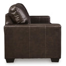  Manufacturer Color_Dark Brown  -- Santorine Stationary Leather Match Sofa IMAGE 3