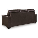  Manufacturer Color_Dark Brown  -- Santorine Stationary Leather Match Sofa IMAGE 4