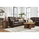  Manufacturer Color_Dark Brown  -- Santorine Stationary Leather Match Sofa IMAGE 8