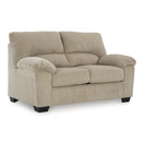  Manufacturer Color_Sand  -- SimpleJoy Stationary Fabric Loveseat IMAGE 1