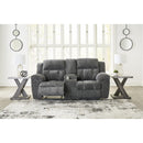  Manufacturer Color_Graphite  -- Frohn Reclining Fabric Loveseat with Console IMAGE 7