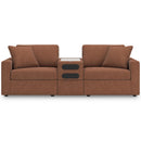  Manufacturer Color_Spice  -- Modmax Stationary Fabric Loveseat with Console IMAGE 2