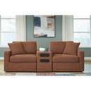  Manufacturer Color_Spice  -- Modmax Stationary Fabric Loveseat with Console IMAGE 3