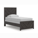  Size_Twin  -- Prendonea Panel Bed IMAGE 1