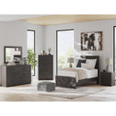 Size_Twin  -- Prendonea Panel Bed IMAGE 9
