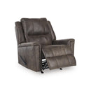  Manufacturer Color_Walnut  -- Lixtowel Rocker Leather Look Recliner IMAGE 2