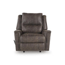  Manufacturer Color_Walnut  -- Lixtowel Rocker Leather Look Recliner IMAGE 3