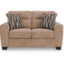  Manufacturer Color_Mocha  -- Olten Stationary Fabric Loveseat IMAGE 2