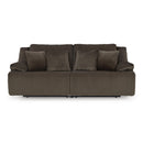  Manufacturer Color_Chocolate  -- Top Tier Reclining Fabric Loveseat IMAGE 1