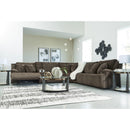  Manufacturer Color_Chocolate  -- Top Tier Reclining Fabric Loveseat IMAGE 4