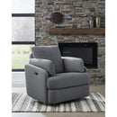  Manufacturer Color_Salt and Pepper  -- Alainmont Next Gen Nuvella Power Swivel Fabric Recliner IMAGE 9
