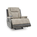  Manufacturer Color_Sand  -- 4Z Peaceful Pause Power Leather Look Recliner IMAGE 2