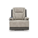  Manufacturer Color_Sand  -- 4Z Peaceful Pause Power Leather Look Recliner IMAGE 4
