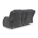  Manufacturer Color_Steel  -- Observation Power Reclining Fabric Loveseat with Console IMAGE 4