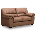  Manufacturer Color_Caramel  -- WillowBend Stationary Leather Look Loveseat IMAGE 1