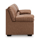  Manufacturer Color_Caramel  -- WillowBend Stationary Leather Look Loveseat IMAGE 3