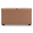  Manufacturer Color_Caramel  -- WillowBend Stationary Leather Look Loveseat IMAGE 4