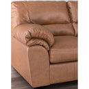  Manufacturer Color_Caramel  -- WillowBend Stationary Leather Look Loveseat IMAGE 6