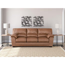  Manufacturer Color_Caramel  -- WillowBend Stationary Leather Look Sofa IMAGE 5