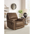  Manufacturer Color_Earth  -- Chasemore Swivel Glider Leather Look Recliner IMAGE 7