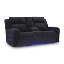  Manufacturer Color_Black  -- Forest Lake Power Reclining Fabric Loveseat with Console IMAGE 1