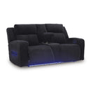  Manufacturer Color_Black  -- Forest Lake Power Reclining Fabric Loveseat with Console IMAGE 2