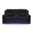  Manufacturer Color_Black  -- Forest Lake Power Reclining Fabric Loveseat with Console IMAGE 3