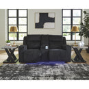  Manufacturer Color_Black  -- Forest Lake Power Reclining Fabric Loveseat with Console IMAGE 5