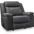  Manufacturer Color_Shadow  -- Status Check Rocker Leather Look Recliner IMAGE 1