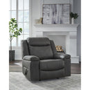  Manufacturer Color_Shadow  -- Status Check Rocker Leather Look Recliner IMAGE 6