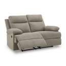  Manufacturer Color_Mocha  -- Side Swipe Reclining Fabric Loveseat IMAGE 2