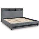  Size_Queen  -- Verishaw Upholstered Panel Bed IMAGE 3
