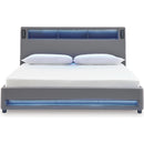  Size_Queen  -- Verishaw Upholstered Panel Bed IMAGE 4