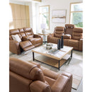  Manufacturer Color_Caramel  -- Knightington Power Leather Match Recliner IMAGE 10