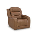  Manufacturer Color_Caramel  -- Knightington Power Leather Match Recliner IMAGE 1