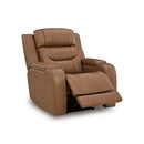  Manufacturer Color_Caramel  -- Knightington Power Leather Match Recliner IMAGE 2