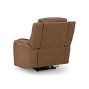  Manufacturer Color_Caramel  -- Knightington Power Leather Match Recliner IMAGE 4