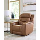  Manufacturer Color_Caramel  -- Knightington Power Leather Match Recliner IMAGE 5