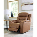  Manufacturer Color_Caramel  -- Knightington Power Leather Match Recliner IMAGE 6