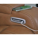  Manufacturer Color_Caramel  -- Knightington Power Leather Match Recliner IMAGE 8