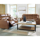  Manufacturer Color_Caramel  -- Knightington Power Reclining Leather Match Sofa IMAGE 12