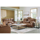  Manufacturer Color_Caramel  -- Knightington Power Reclining Leather Match Sofa IMAGE 17