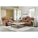  Manufacturer Color_Caramel  -- Knightington Power Reclining Leather Match Sofa IMAGE 18