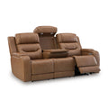  Manufacturer Color_Caramel  -- Knightington Power Reclining Leather Match Sofa IMAGE 1
