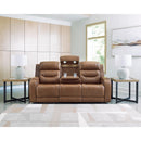  Manufacturer Color_Caramel  -- Knightington Power Reclining Leather Match Sofa IMAGE 7