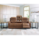  Manufacturer Color_Caramel  -- Knightington Power Reclining Leather Match Sofa IMAGE 8