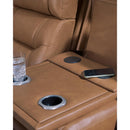  Manufacturer Color_Caramel  -- Knightington Power Reclining Leather Match Sofa IMAGE 9