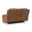  Manufacturer Color_Caramel  -- Knightington Power Reclining Leather Match Loveseat with Console IMAGE 4